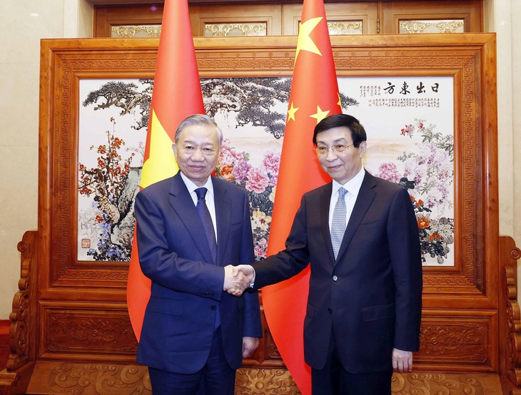 越共中央总书记、国家主席苏林会见中国全国政协主席王沪宁